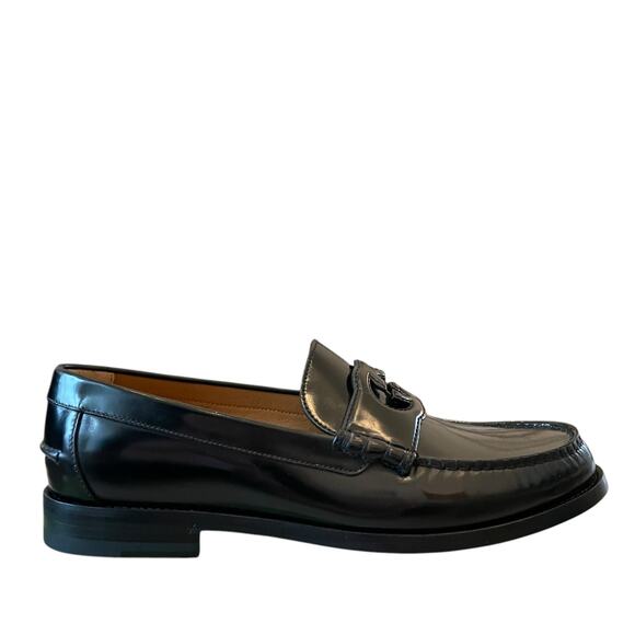 Gucci Interlocking G Loafer Millennial Ribot Black Mens 12 | US 12.5 New